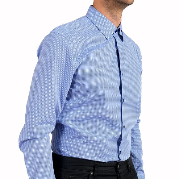 Hugo Boss Men's "Jano" Slim Fit Geometric Print Button Down Dress Shirt - Picture 5 of 9